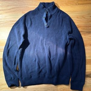 J.Crew Men’s Mockneck Cotton Knit Pullover Sweater Size XL